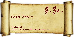 Gold Zsolt névjegykártya