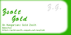zsolt gold business card